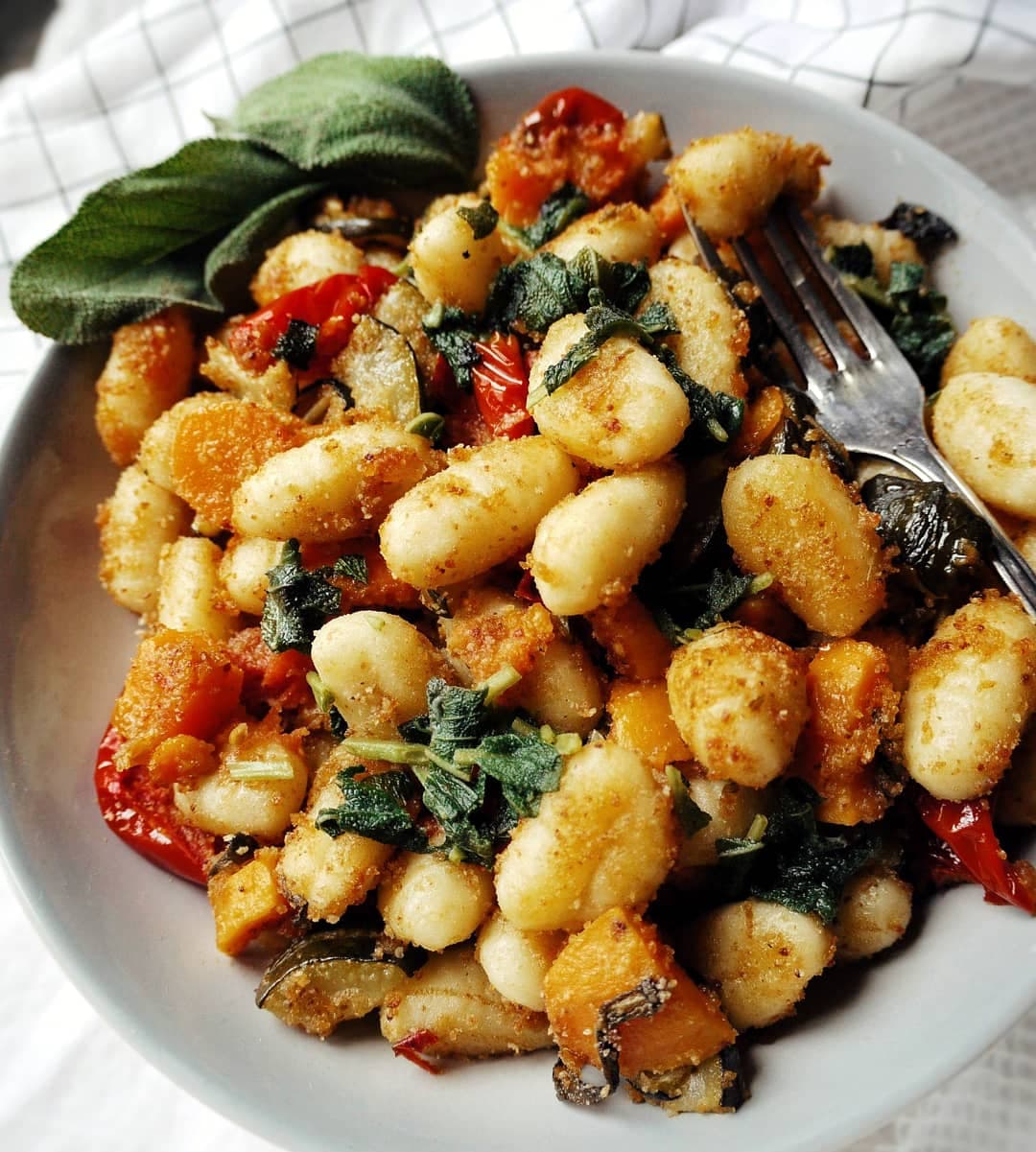 Gnocchi With Roasted Vegetables And Sage Butter Beferox 0276